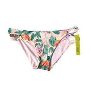Gianni Bini Floral Bikini Bottom - Pink and Green